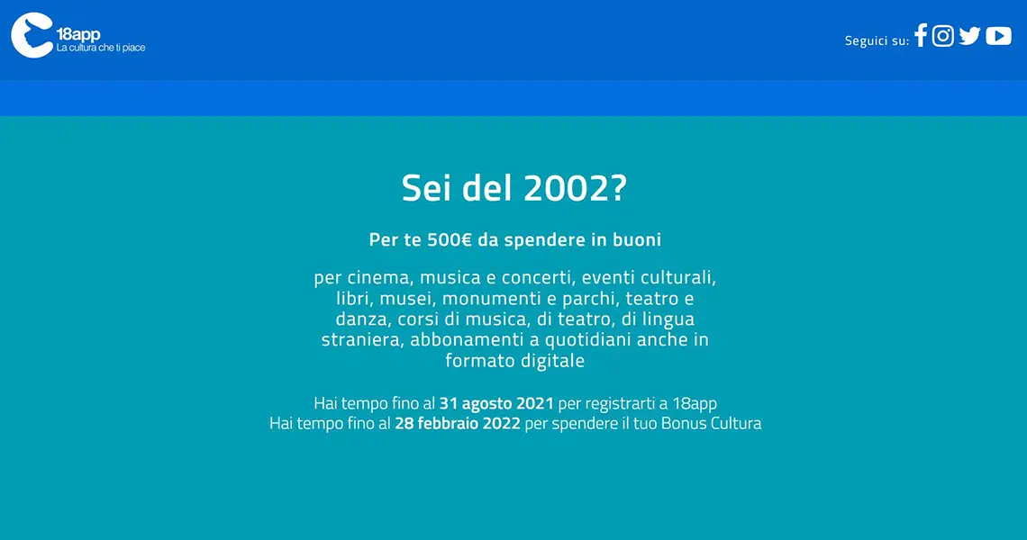 Bonus cultura per i ragazzi nati nel 2002 - Scegliere attivaMENTE